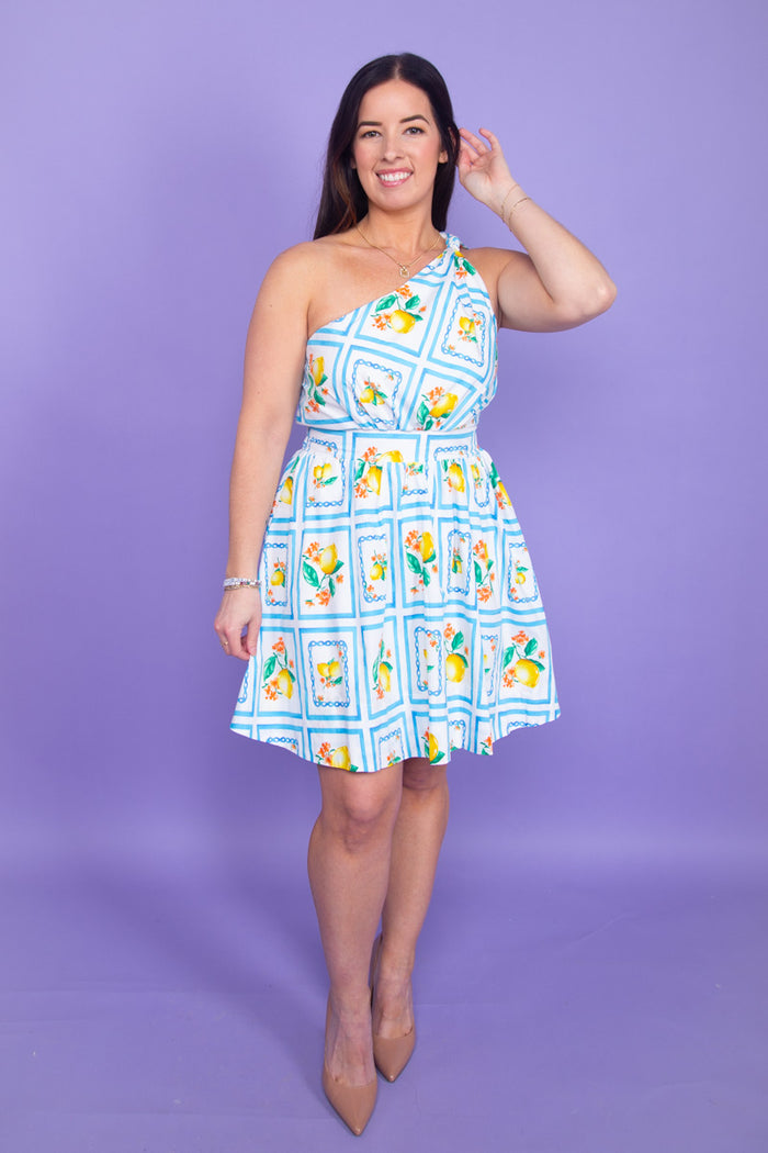Lemonada Bliss One Shoulder Mini Dress - FINAL SALE
