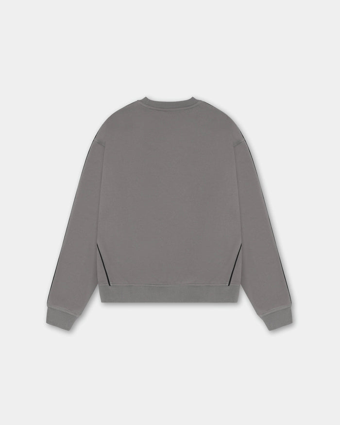Logo Oversized Crewneck, Women - Dark Grey