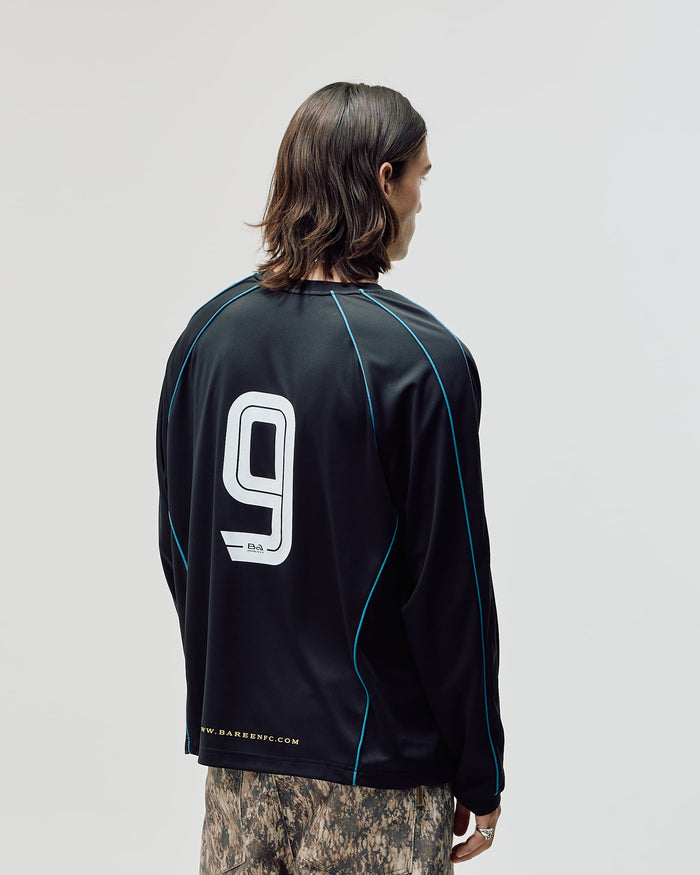 Long Sleeve Football Jersey, Men - Black