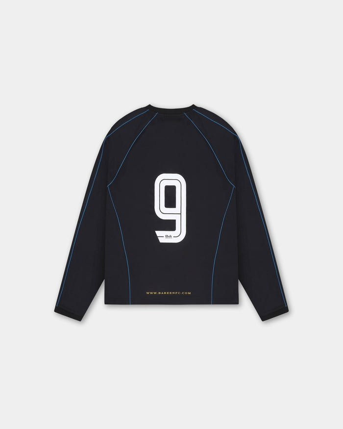 Long Sleeve Football Jersey, Men - Black