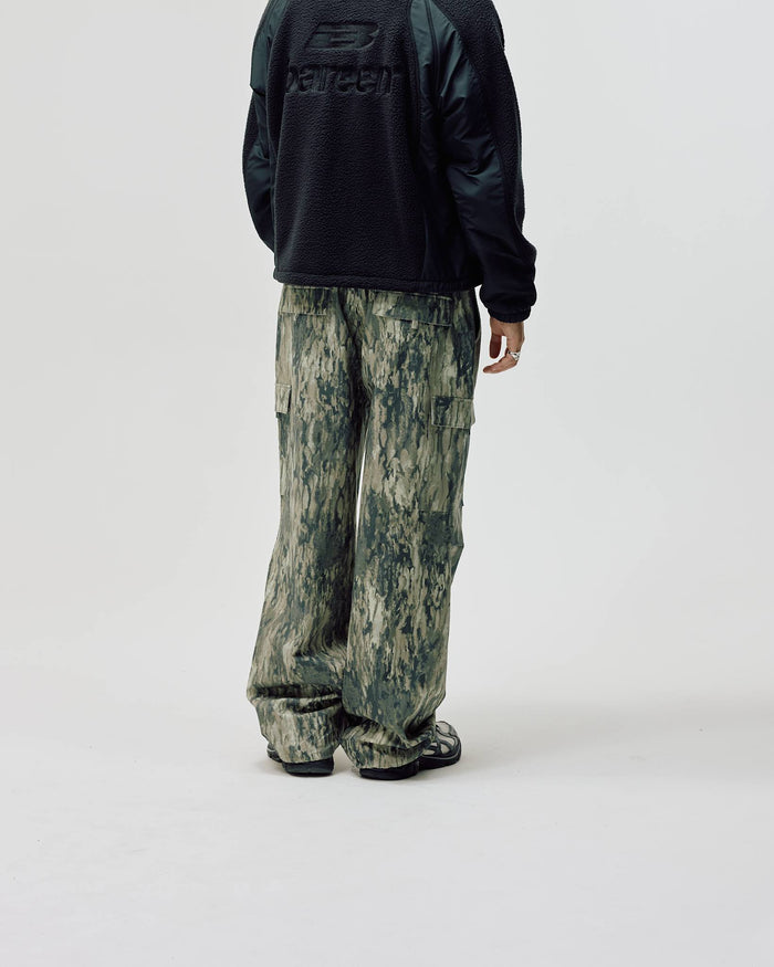 Loose Fit Cargo Trousers, Men - Camo