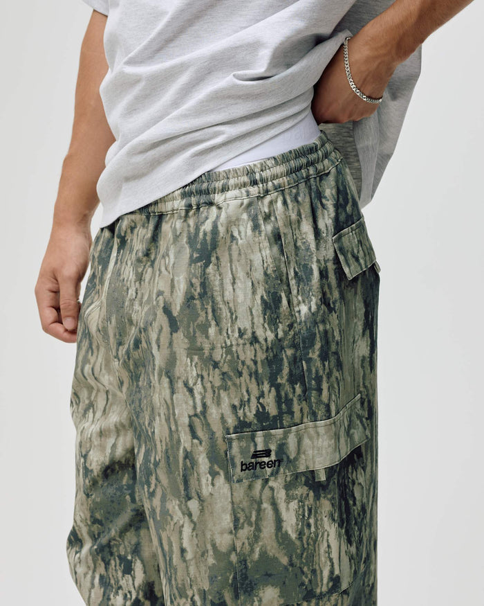 Loose Fit Cargo Trousers, Men - Camo