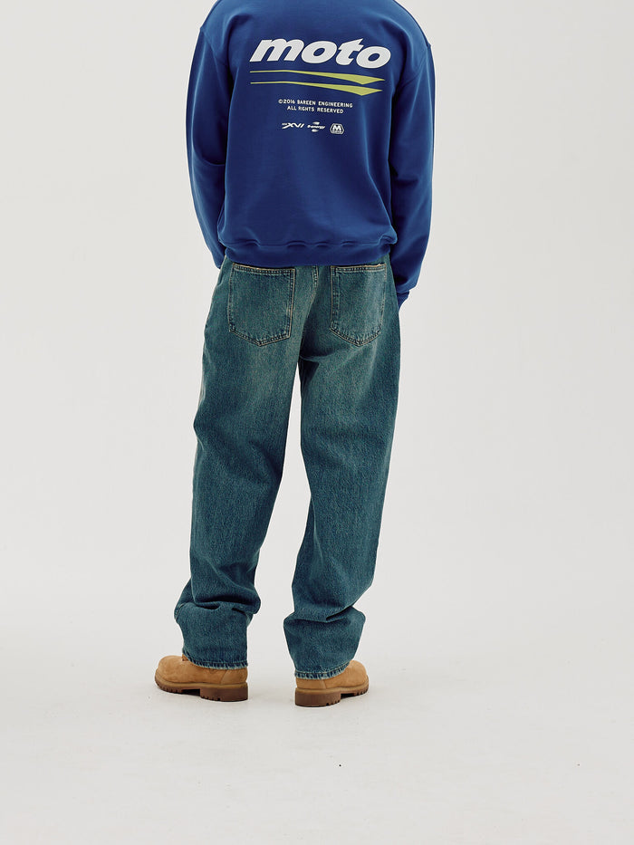 Loose Fit Jeans, Men - Faded Blue