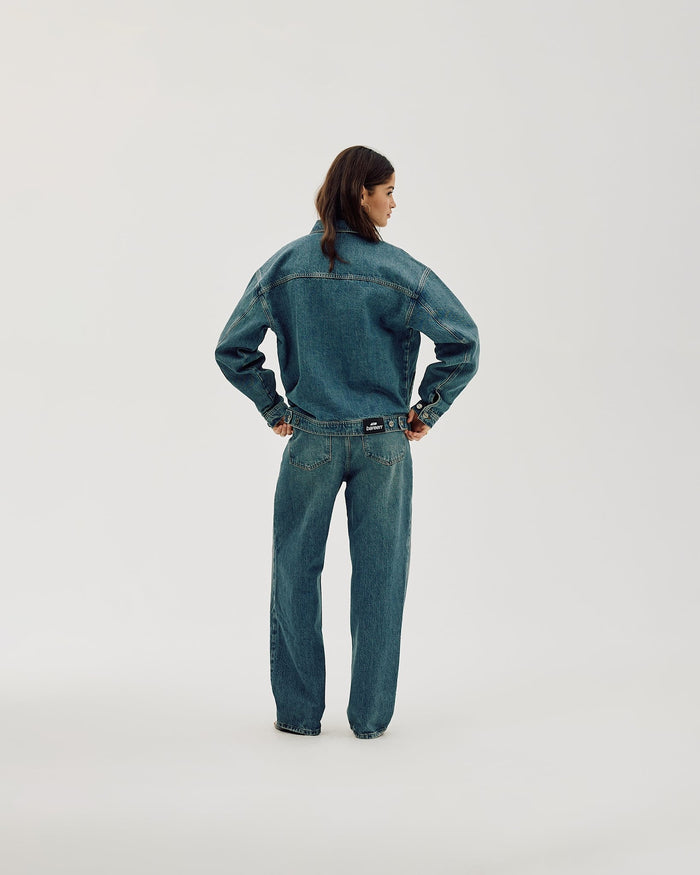Loose Fit Jeans, Women - Faded Blue