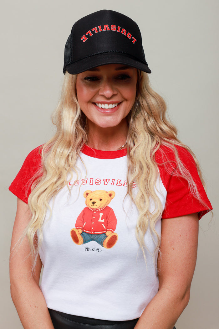Louisville Letterman Teddy Raglan Tee