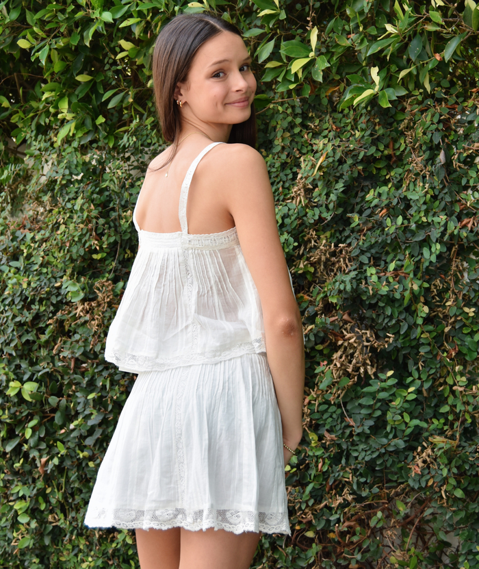 Love Shack Fancy Girls Brynlynn Top White Girls Casual Tops Love Shack Fancy