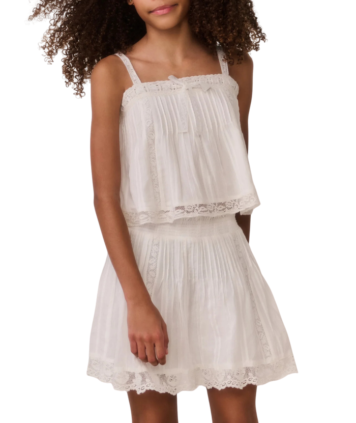 Love Shack Fancy Girls Brynlynn Top White Girls Casual Tops Love Shack Fancy