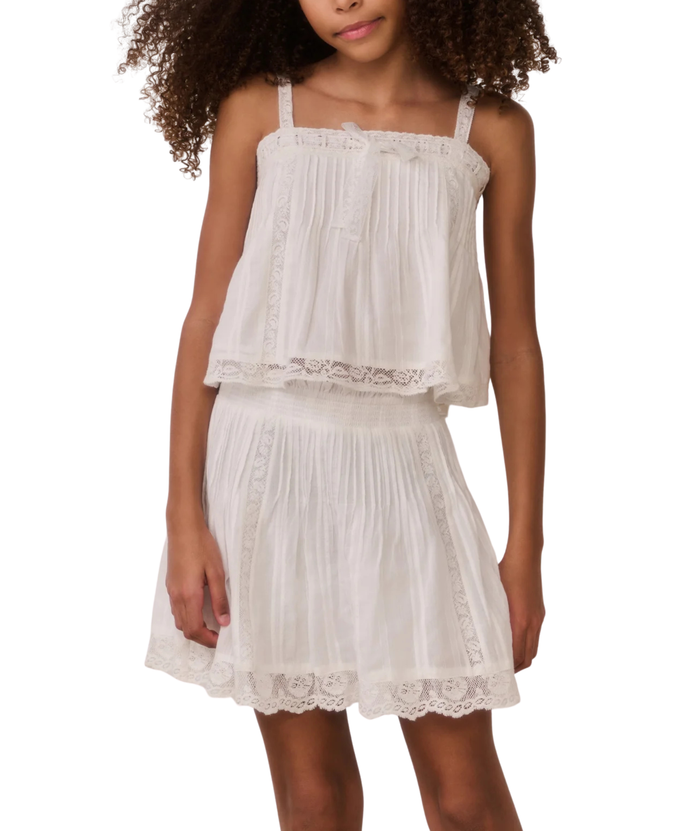 Love Shack Fancy Girls Brynlynn Top White Girls Casual Tops Love Shack Fancy
