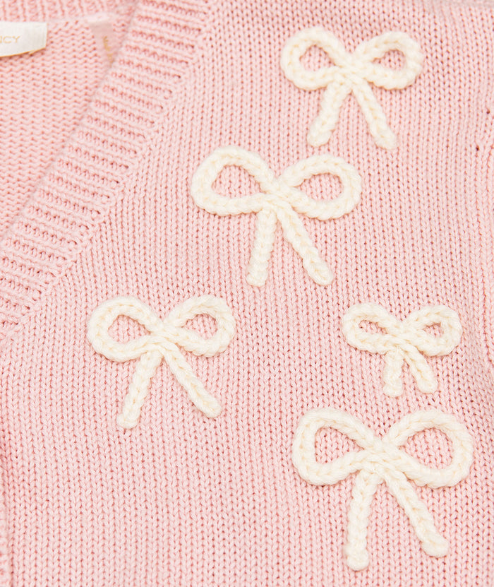 Love Shack Fancy Girls Jayne Cardigan Petal Meringue Girls Casual Tops Love Shack Fancy
