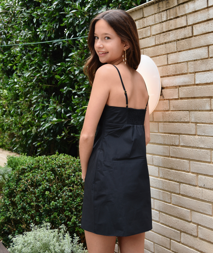 Love Shack Fancy Girls Venta Dress Black Distressed/seasonal girls Love Shack Fancy