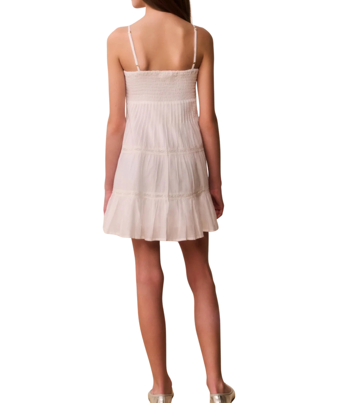 Love Shack Fancy Girls Zuri Dress White Girls Casual Dresses Love Shack Fancy