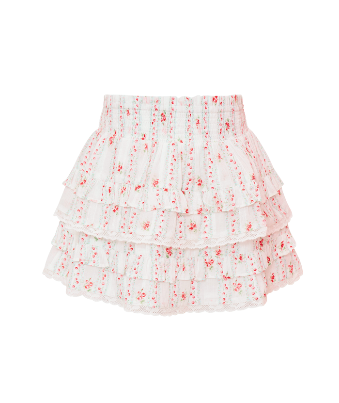 Love Shack Fancy Tween Billie Skirt Poppy Red Girls Casual Bottoms Love Shack Fancy