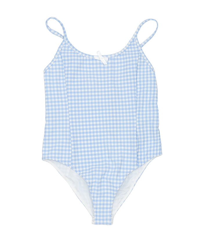 Love Shack Fancy Tween Jasslyn Swimsuit Seaside Morning Accessories Love Shack Fancy Blue Y/S (7/8)