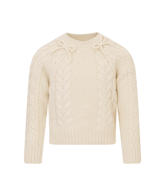 Love Shack Fancy Tween Mavita Pullover Birch Whisper Girls Casual Tops Love Shack Fancy Ivory Y/M (10)