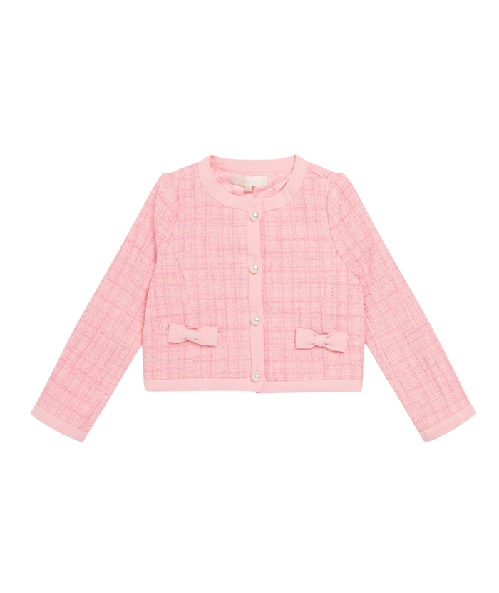 Love Shack Fancy Tween Palomina Jacket Pink Hibiscus Girls Special Tops Love Shack Fancy