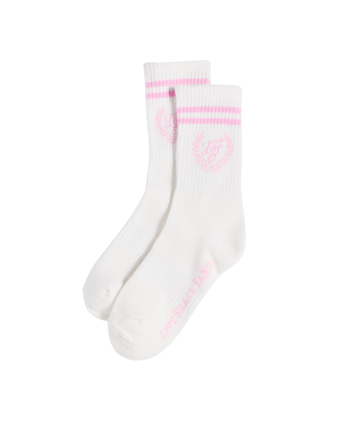 Love Shack Fancy Women Lowell Striped Socks Accessories Love Shack Fancy Pink Juniors/Women S/M