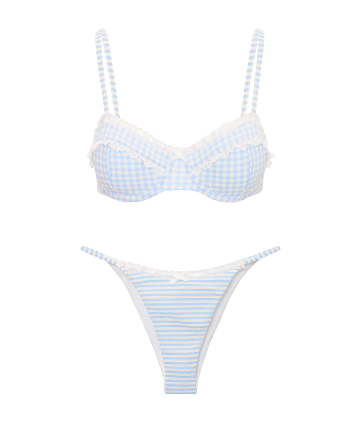 Love Shack Fancy Women Rosavie Bikini Seaside Morning Accessories Love Shack Fancy Floral Juniors/Women XXS