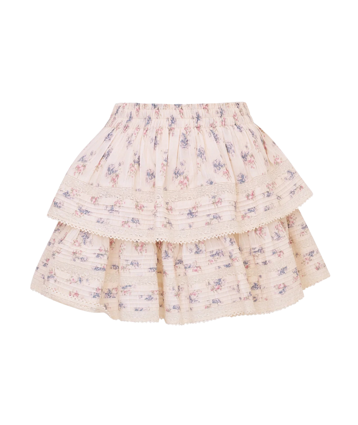 Love Shack Fancy Women Ruffle Mini Skirt Antique Vanilla Womens Casual Bottoms Love Shack Fancy Ivory Juniors/Women XXS