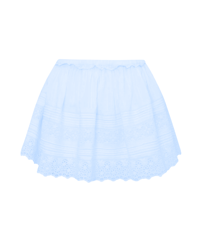 Love Shack Fancy Women Sani Skirt Blue Finch Womens Casual Bottoms Love Shack Fancy Blue Juniors/Women XXS