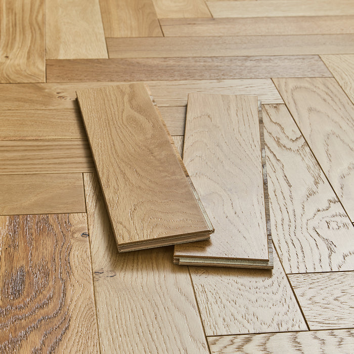 Lucerne 10mm Herringbone Engineered Wood Flooring - County Oak