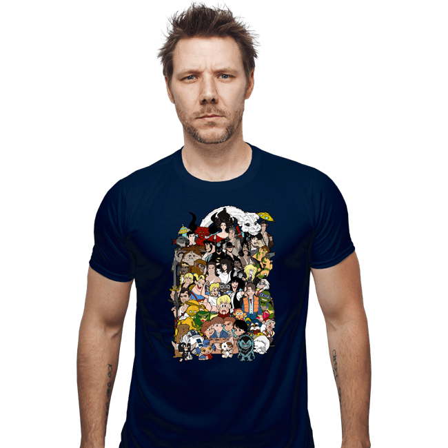 Daily_Deal_Shirts Fitted Shirts, Mens / Small / Navy Made Of Movies