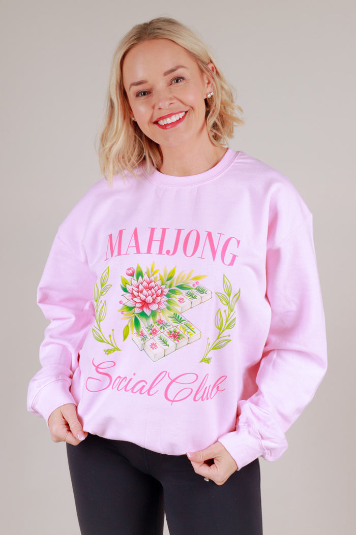 Mahjong Flowers Social Club Crewneck