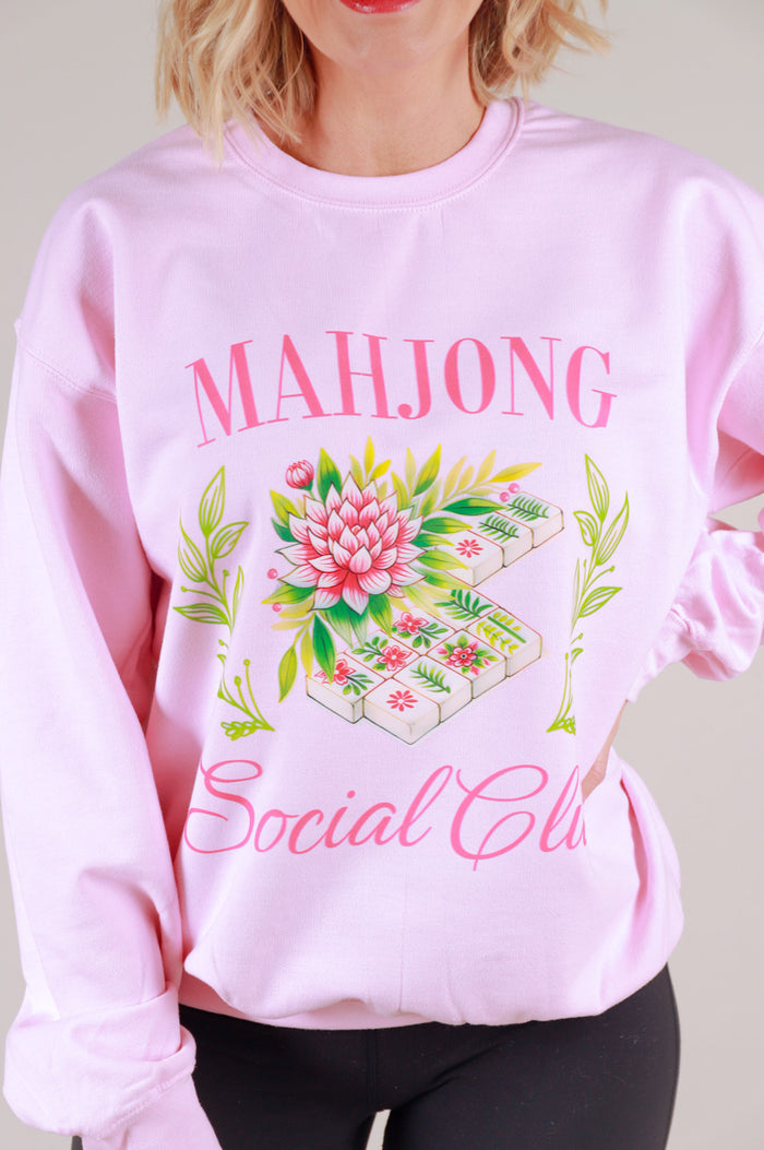 Mahjong Flowers Social Club Crewneck