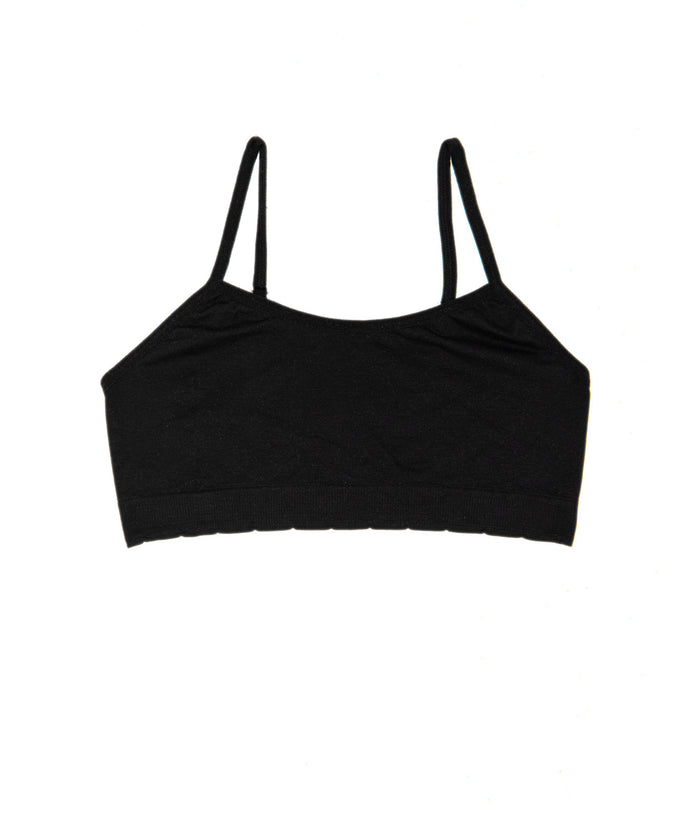Malibu Sugar Girls Bra Cami with Adjustable Straps Accessories Malibu Sugar Black Y/S (7/8)