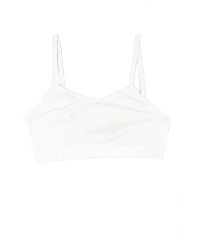 Malibu Sugar Girls Bra Cami with Adjustable Straps Accessories Malibu Sugar White Y/S (7/8)