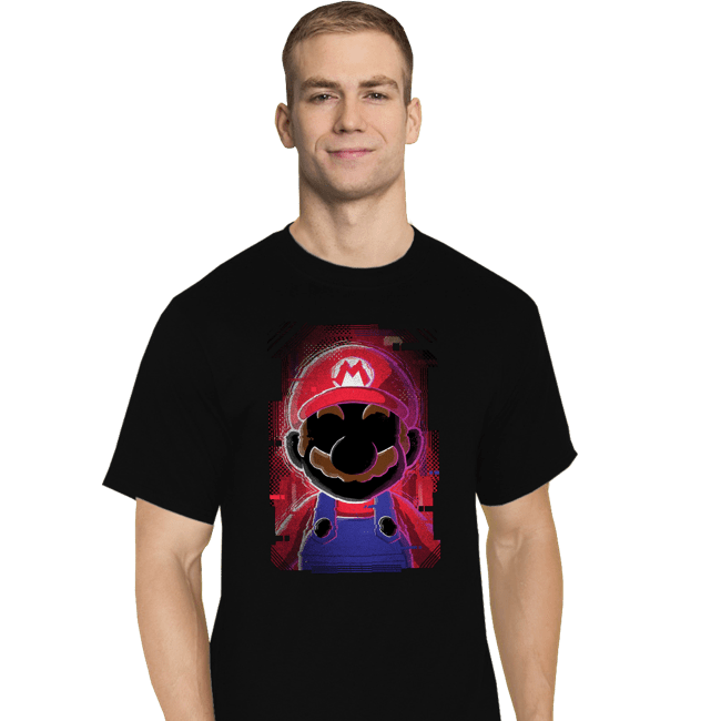 Secret_Shirts T-Shirts, Tall / Large / Black Mario Glitch