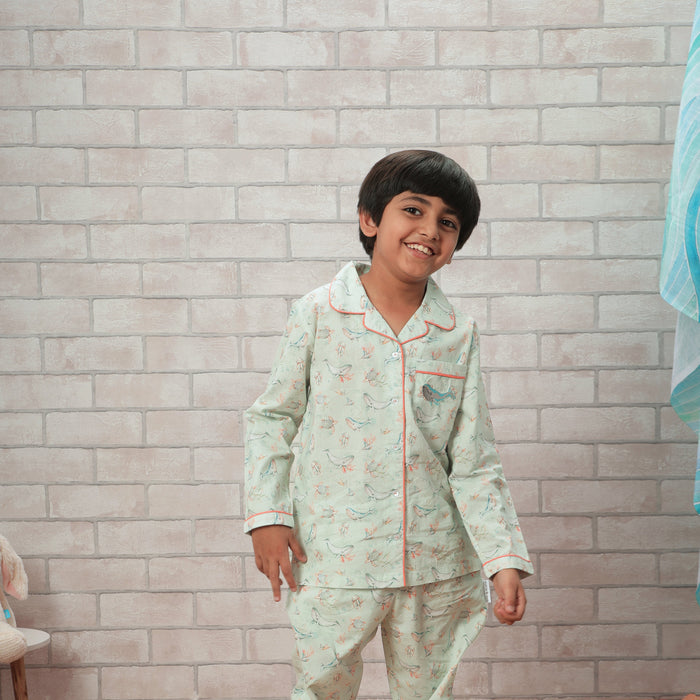 Maritime Magic Night Suit (Seagreen) (1-11 Years)