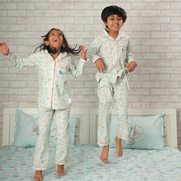 Maritime Magic Night Suit (Seagreen) (1-11 Years)