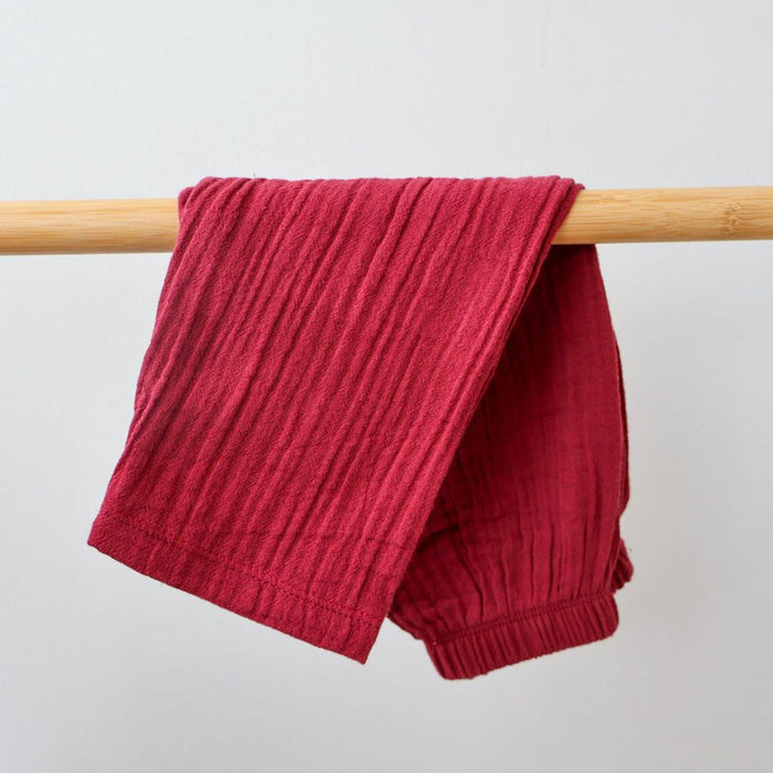 Maroon Organic Muslin Cotton Full Sleeve Set (6 Months – 4 Years)