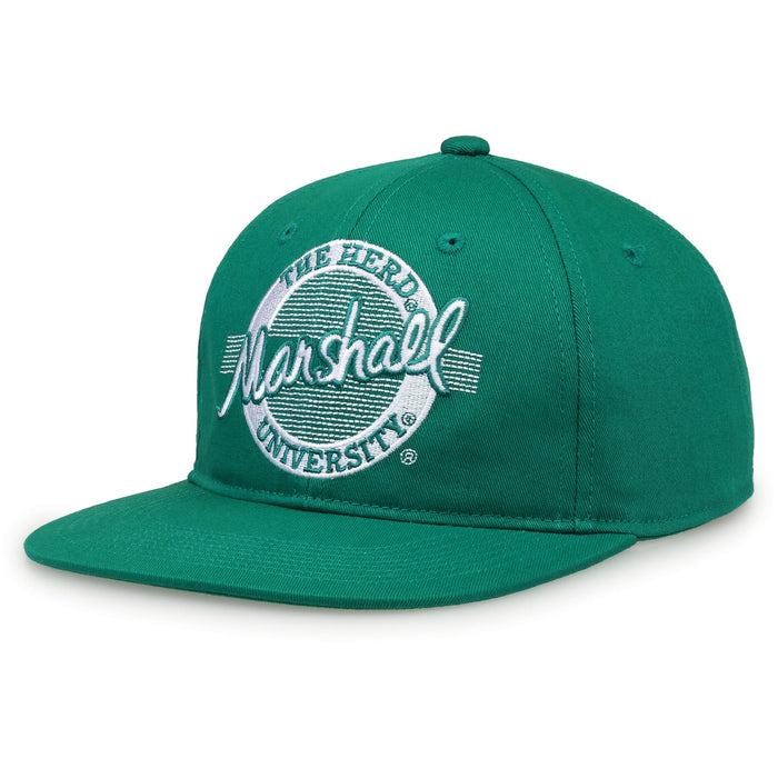 Marshall Thundering Herd Retro Circle Snapback - Green, alternate view 1