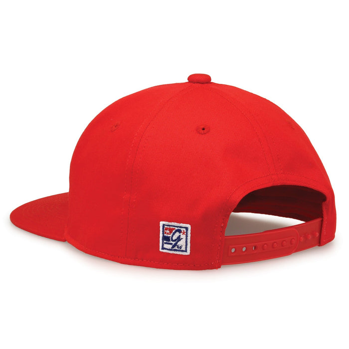 Maryland Terrapins Retro Circle Snapback - Red, rear view