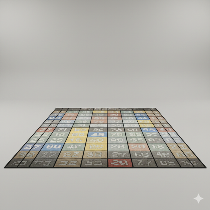 Math Grid Area Rug