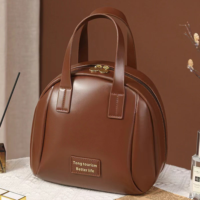 MB05884  Leather Makeup Storage Bag