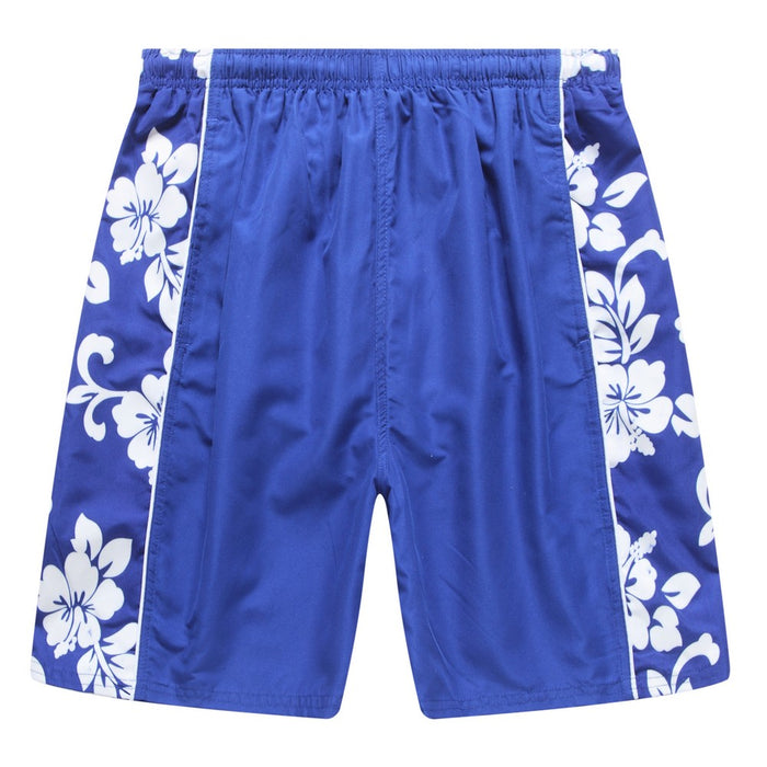 Men Swim Trunk in Side Floral Blue