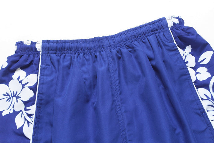 Men Swim Trunk in Side Floral Blue