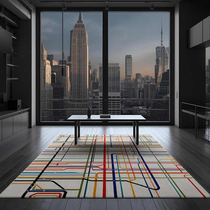 Metro Lines Area Rug