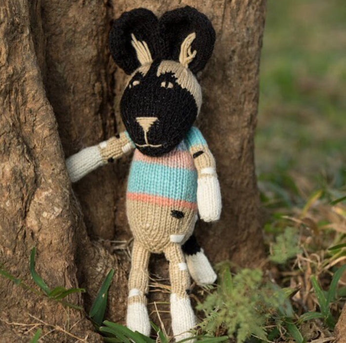 Mhumi - Wild Dog Hand Knitted Soft Toy