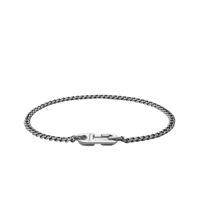 Miansai Sterling Silver Annex Cuban Chain Bracelet I Oxidized Silver