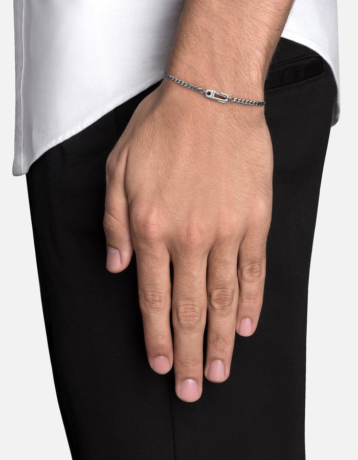 Miansai Sterling Silver Annex Cuban Chain Bracelet I