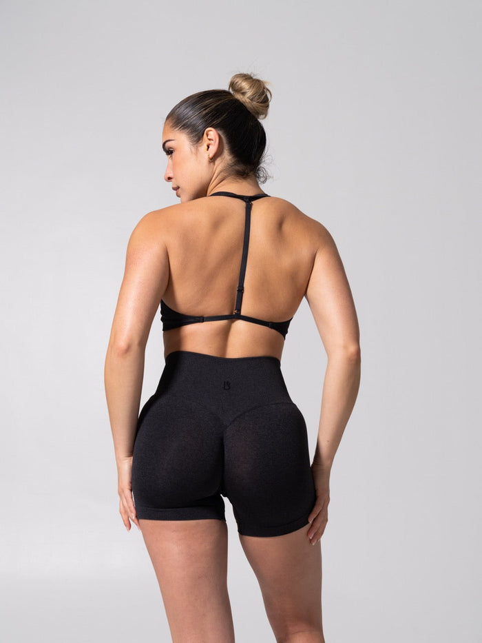 Micro Seamless Sports Bra - Heather Charcoal