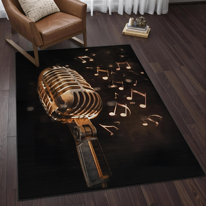 Microphone Shine Area Rug