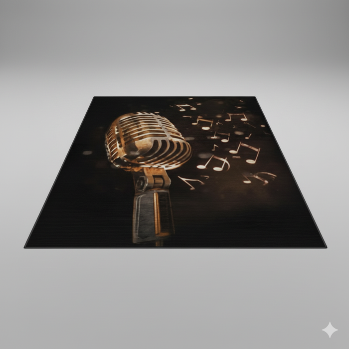 Microphone Shine Area Rug