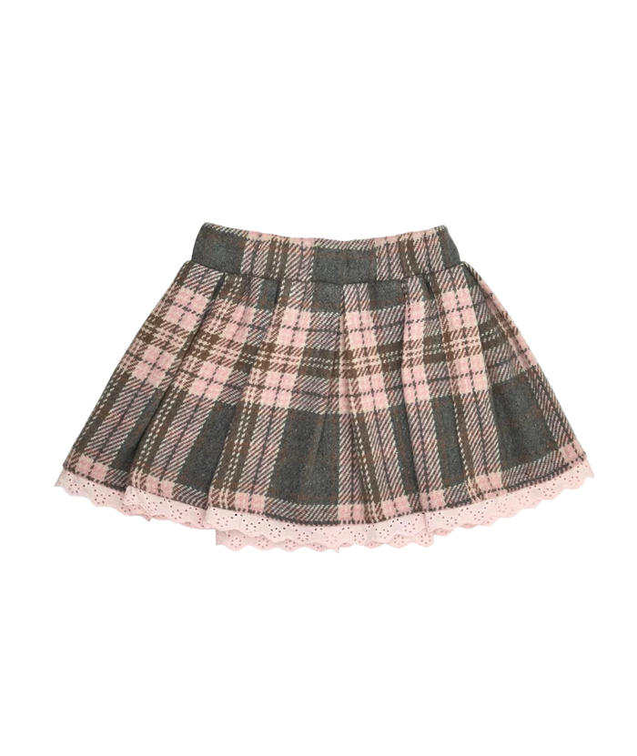 Mini Dreamers Girls Sloane Plaid Skirt Girls Casual Bottoms Mini Dreamers