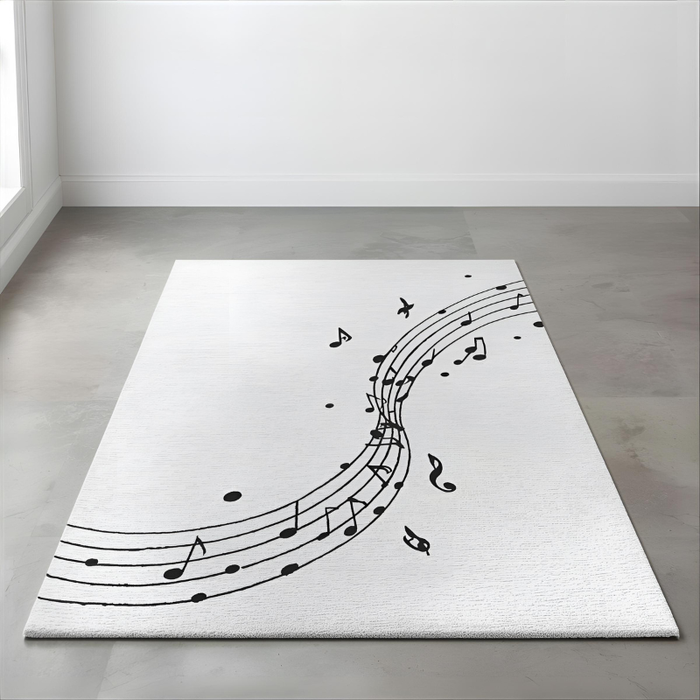 Minimal Music Line Area Rug