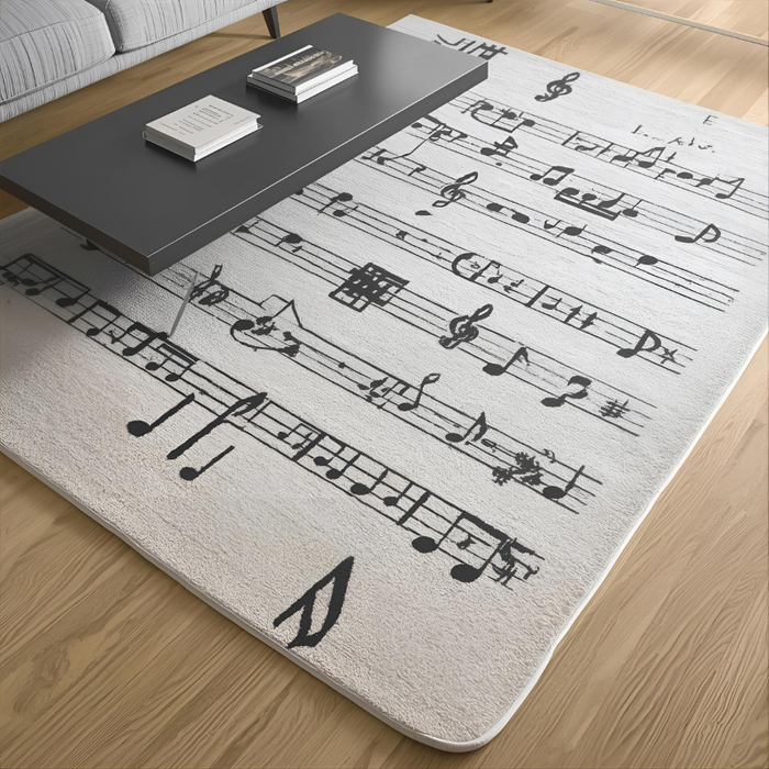Minimal Treble Line Area Rug