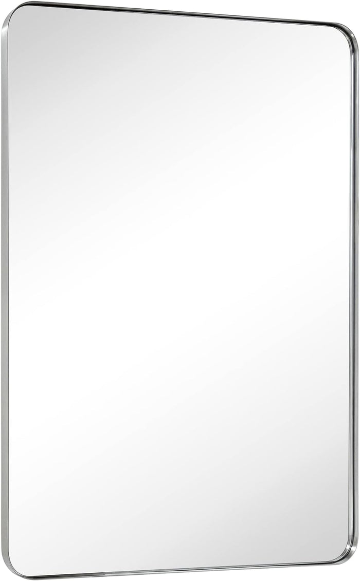 Mirror, 30'' x 36" , Metal , Brushed Nickel
